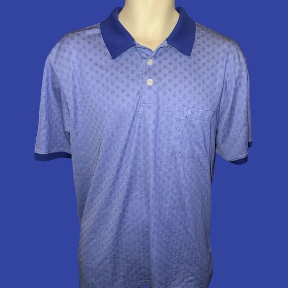 Men's Ragman Classic Short Sleeve Sky Blue Polo Shirt Size Large #6 - Picture 3 of 5